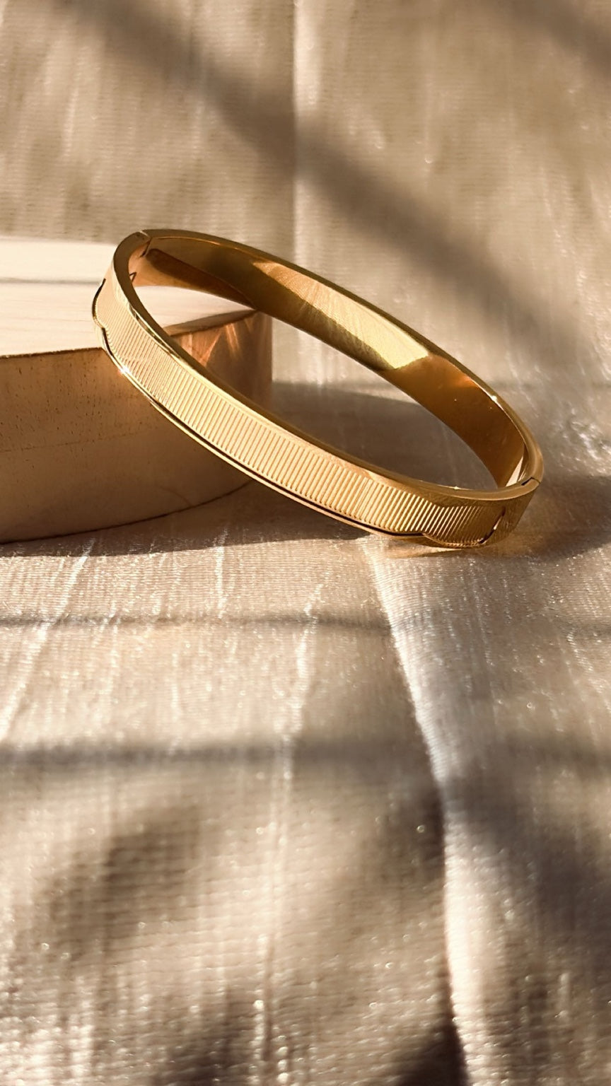 Minimal Gold Cuff Bracelet | Anti Tarnish Waterproof Bracelet for Women