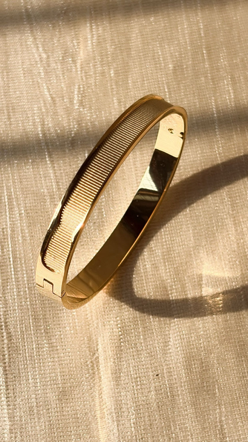 Minimal Gold Cuff Bracelet | Anti Tarnish Waterproof Bracelet for Women