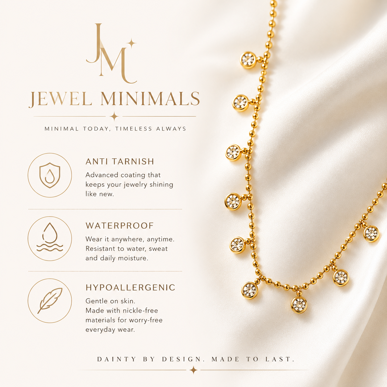 Lumière Crystal Charm Necklace