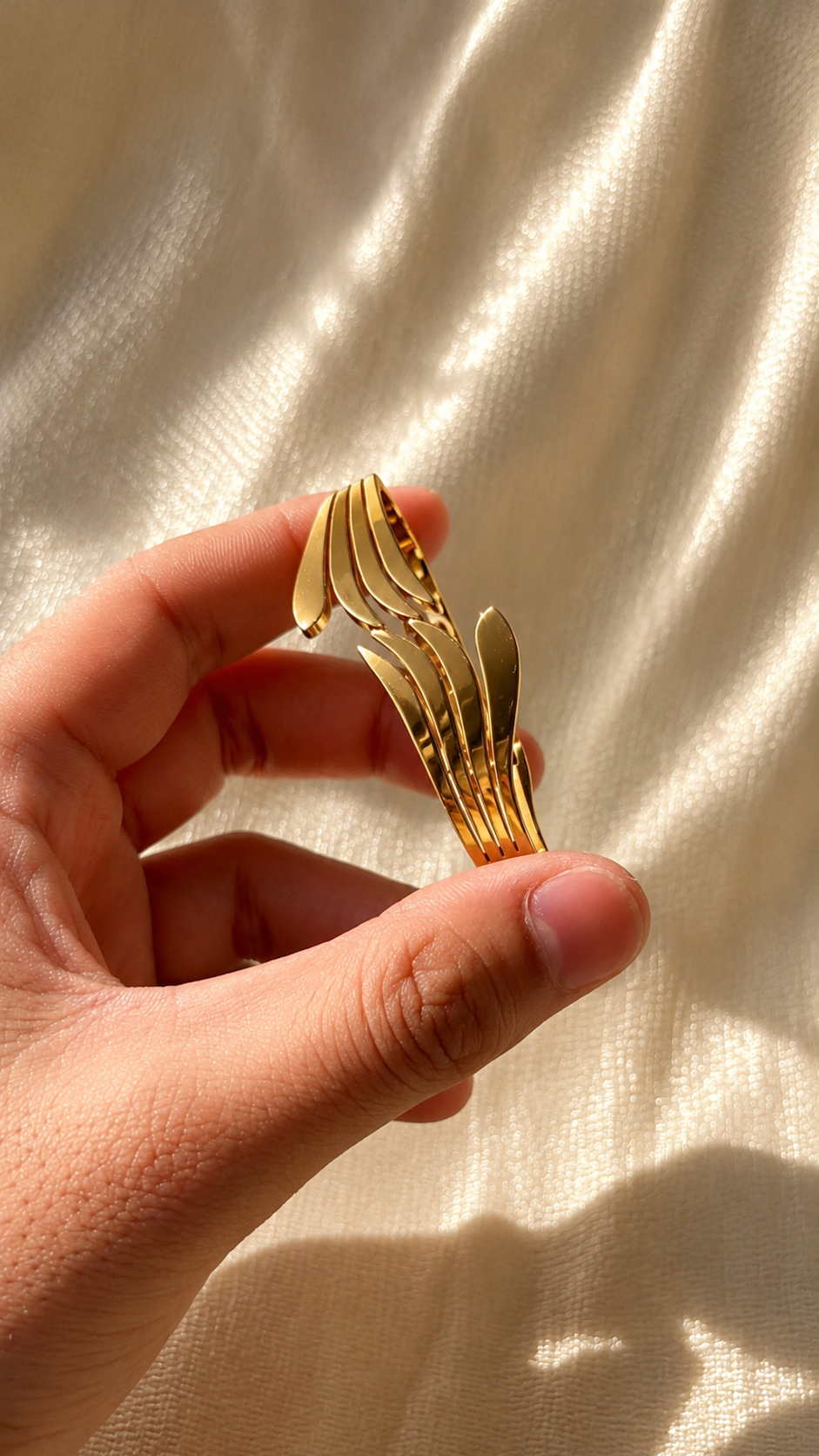Gold Wave Cuff Bracelet for Women | Luxury Minimalist Jewelry | Jewel Minimals