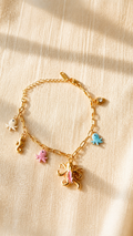 Ocean Charm Gold Bracelet for Women | Anti Tarnish Adjustable Sea Life Bracelet | Cute Minimalist Waterproof Jewelry