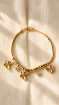 Gold Butterfly Charm Bracelet for Women | Anti Tarnish Adjustable Bracelet | Minimalist Crystal Dangle Jewelry