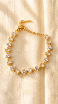 Geometric Zircon Gold Bracelet for Women | Anti-Tarnish Waterproof Tennis Bracelet | Minimalist Luxury Jewelry