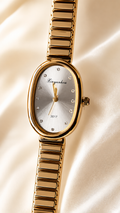 Luxury Dial Gold Bracelet Watch for Women | Elegant Oval Analog Wrist Watch | Premium Fashion Watch