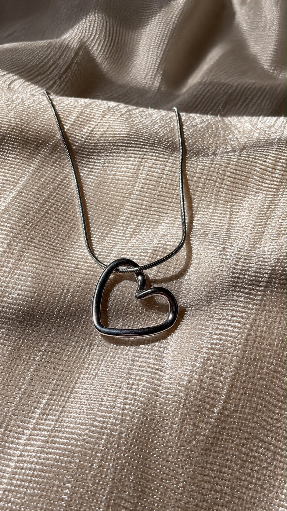 Elegant Silver Open Heart Necklace for Women | Minimalist Jewelry Gift