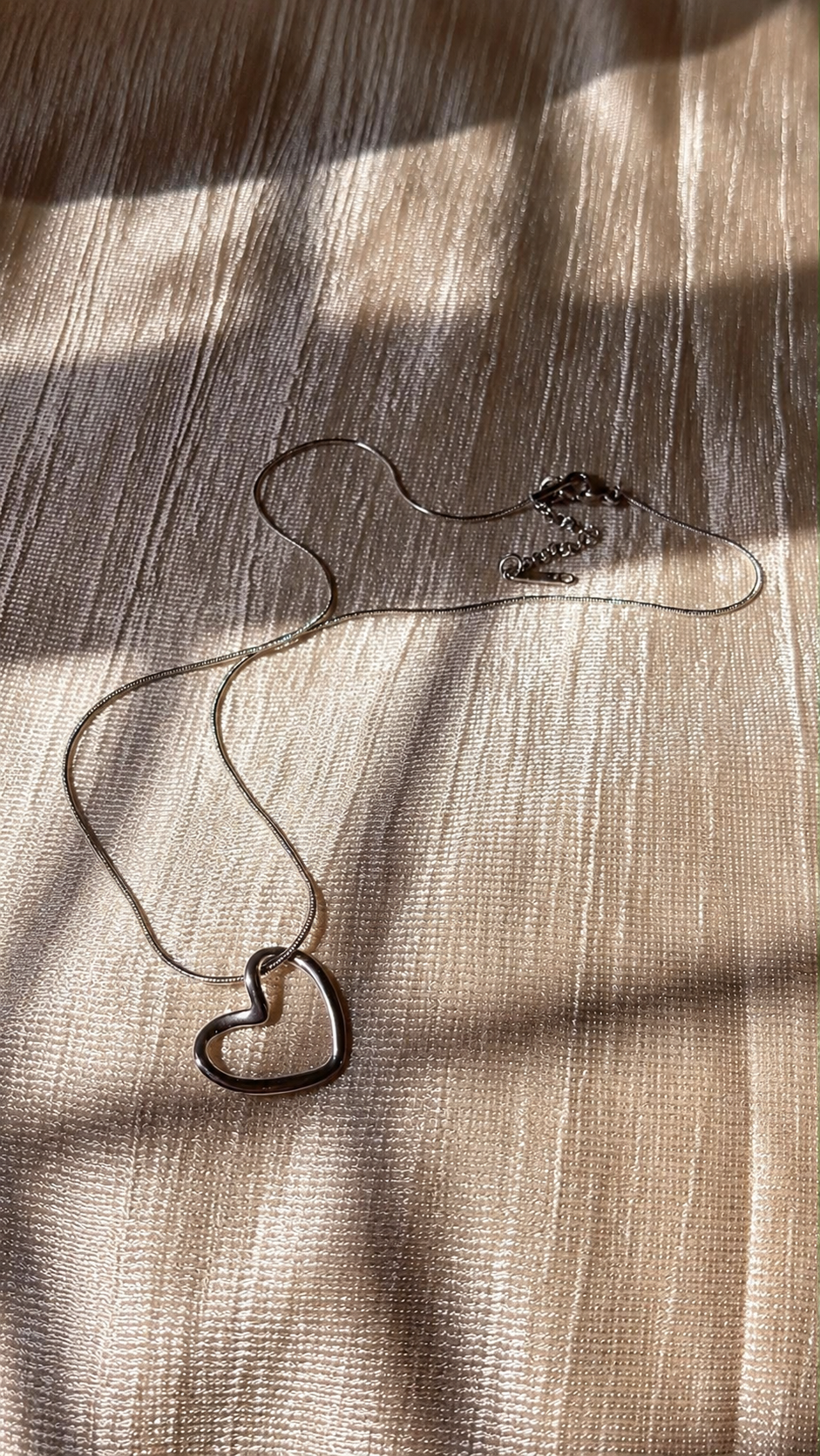 Elegant Silver Open Heart Necklace for Women | Minimalist Jewelry Gift
